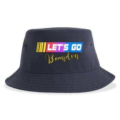 FJB Let's Go Brandon Anti Biden Chant Racing Logo Sustainable Bucket Hat