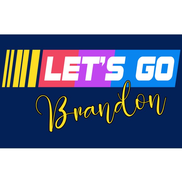 FJB Let's Go Brandon Anti Biden Chant Racing Logo Bumper Sticker