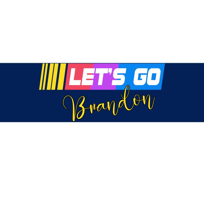 FJB Let's Go Brandon Anti Biden Chant Racing Logo Bumper Sticker