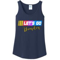 FJB Let's Go Brandon Anti Biden Chant Racing Logo Ladies Essential Tank