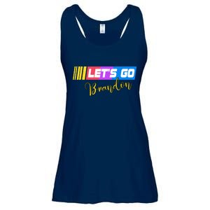 FJB Let's Go Brandon Anti Biden Chant Racing Logo Ladies Essential Flowy Tank