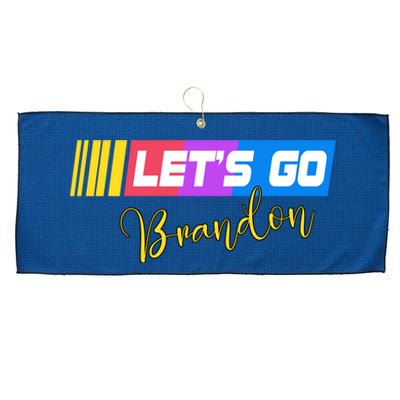 FJB Let's Go Brandon Anti Biden Chant Racing Logo Large Microfiber Waffle Golf Towel