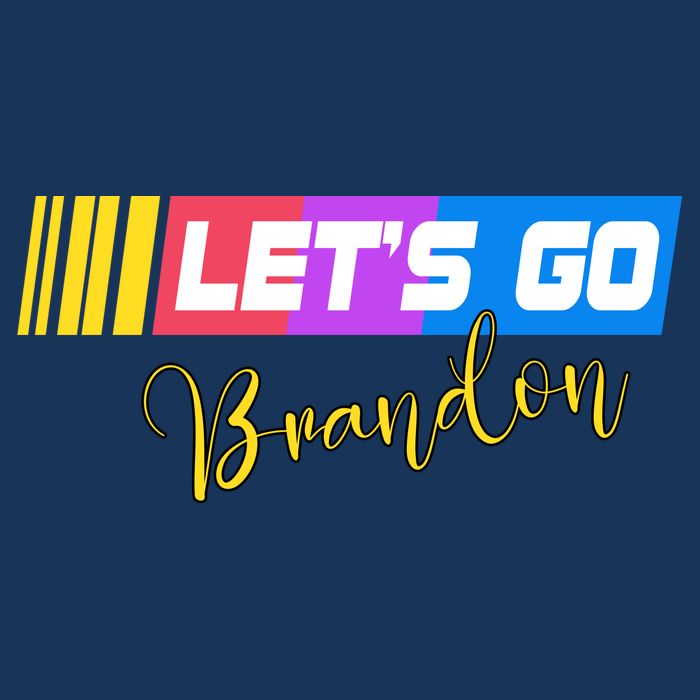 FJB Let's Go Brandon Anti Biden Chant Racing Logo Poster