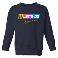 FJB Let's Go Brandon Anti Biden Chant Racing Logo Toddler Sweatshirt