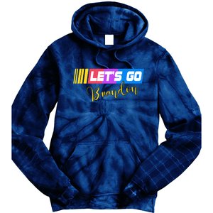 FJB Let's Go Brandon Anti Biden Chant Racing Logo Tie Dye Hoodie