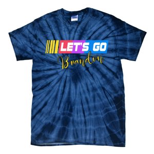 FJB Let's Go Brandon Anti Biden Chant Racing Logo Tie-Dye T-Shirt