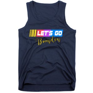 FJB Let's Go Brandon Anti Biden Chant Racing Logo Tank Top