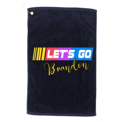 FJB Let's Go Brandon Anti Biden Chant Racing Logo Platinum Collection Golf Towel