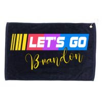 FJB Let's Go Brandon Anti Biden Chant Racing Logo Grommeted Golf Towel