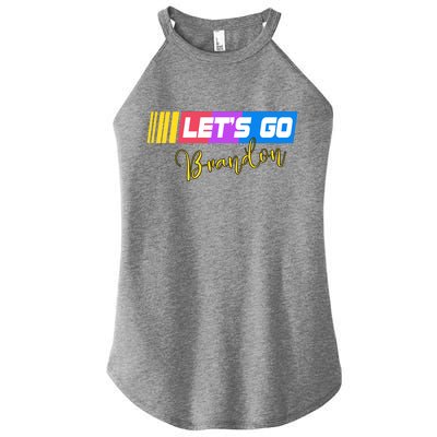 FJB Let's Go Brandon Anti Biden Chant Racing Logo Women's Perfect Tri Rocker Tank