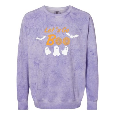 Funny Lets Go Boo Ghost Happy Halloween Colorblast Crewneck Sweatshirt