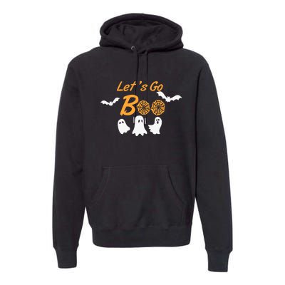 Funny Lets Go Boo Ghost Happy Halloween Premium Hoodie