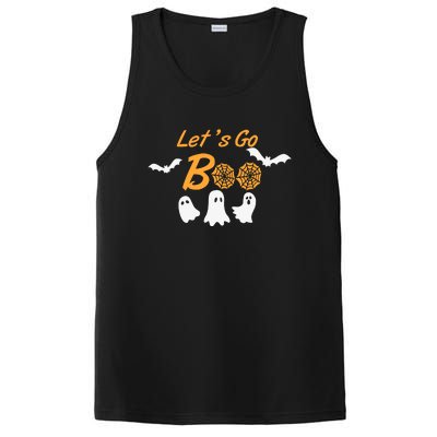 Funny Lets Go Boo Ghost Happy Halloween PosiCharge Competitor Tank