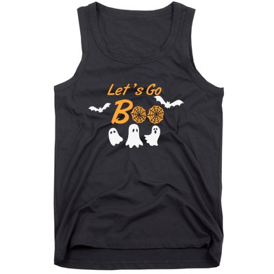 Funny Lets Go Boo Ghost Happy Halloween Tank Top