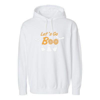 Funny Lets Go Boo Ghost Happy Halloween Garment-Dyed Fleece Hoodie