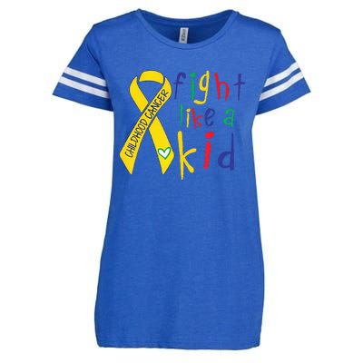 Fight Like Gold Ribbon Childhood Cancer Awareness Enza Ladies Jersey Football T-Shirt