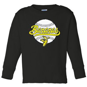 Funny LetS Go Bananas Toddler Long Sleeve Shirt