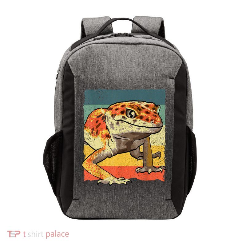Funny Leopard Gecko Design For Women Gecko Lover Vector Backpack