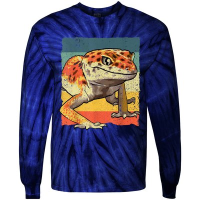 Funny Leopard Gecko Design For Women Gecko Lover Tie-Dye Long Sleeve Shirt