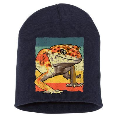 Funny Leopard Gecko Design For Women Gecko Lover Short Acrylic Beanie