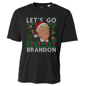 Funny Let's Go Brandon Trump Ugly Christmas Sweater Gifts Cooling Performance Crew T-Shirt