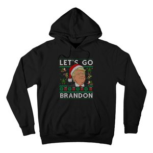 Funny Let's Go Brandon Trump Ugly Christmas Sweater Gifts Hoodie