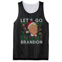 Funny Let's Go Brandon Trump Ugly Christmas Sweater Gifts Mesh Reversible Basketball Jersey Tank