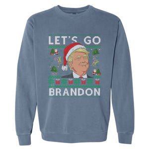 Funny Let's Go Brandon Trump Ugly Christmas Sweater Gifts Garment-Dyed Sweatshirt