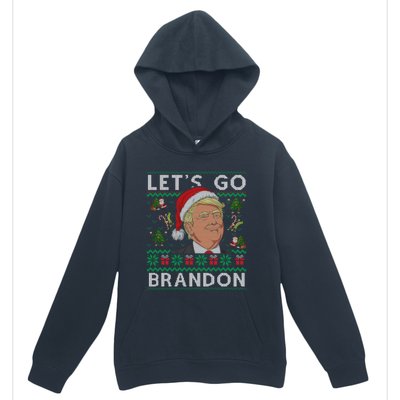 Funny Let's Go Brandon Trump Ugly Christmas Sweater Gifts Urban Pullover Hoodie