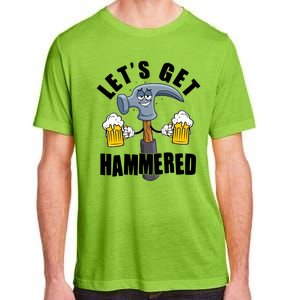 Funny Lets Get Hammered Drunk Hammer Beer Lover Adult ChromaSoft Performance T-Shirt