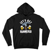 Funny Lets Get Hammered Drunk Hammer Beer Lover Hoodie