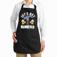 Funny Lets Get Hammered Drunk Hammer Beer Lover Apron