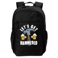 Funny Lets Get Hammered Drunk Hammer Beer Lover Backpack