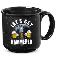 Funny Lets Get Hammered Drunk Hammer Beer Lover 15oz Campfire Ceramic Mug