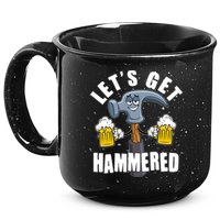 Funny Lets Get Hammered Drunk Hammer Beer Lover 15oz Campfire Ceramic Mug