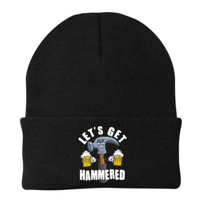 Funny Lets Get Hammered Drunk Hammer Beer Lover Beanie