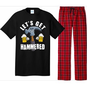 Funny Lets Get Hammered Drunk Hammer Beer Lover Pajama Set