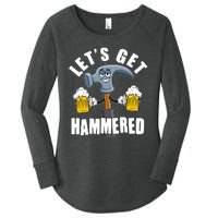 Funny Lets Get Hammered Drunk Hammer Beer Lover Women's Perfect Tri Tunic Long Sleeve Shirt