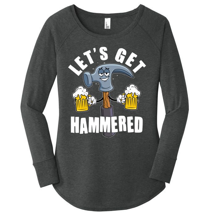 Funny Lets Get Hammered Drunk Hammer Beer Lover Women's Perfect Tri Tunic Long Sleeve Shirt