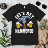 Funny Lets Get Hammered Drunk Hammer Beer Lover Premium T-Shirt