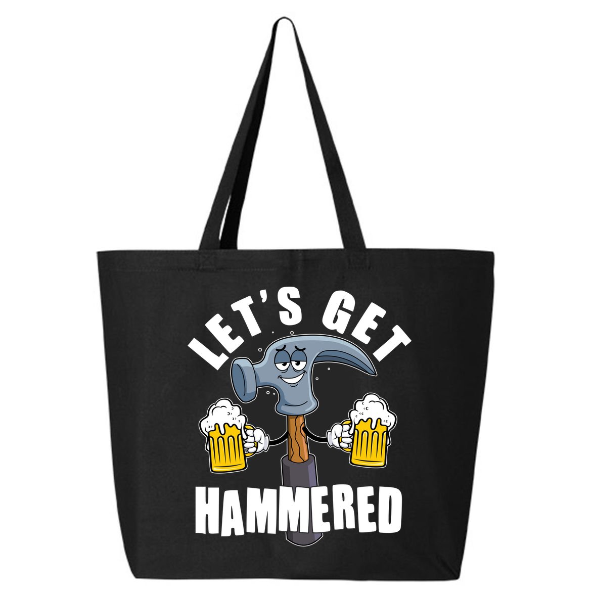 Funny Lets Get Hammered Drunk Hammer Beer Lover 25L Jumbo Tote