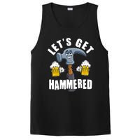 Funny Lets Get Hammered Drunk Hammer Beer Lover PosiCharge Competitor Tank