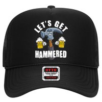 Funny Lets Get Hammered Drunk Hammer Beer Lover Hat