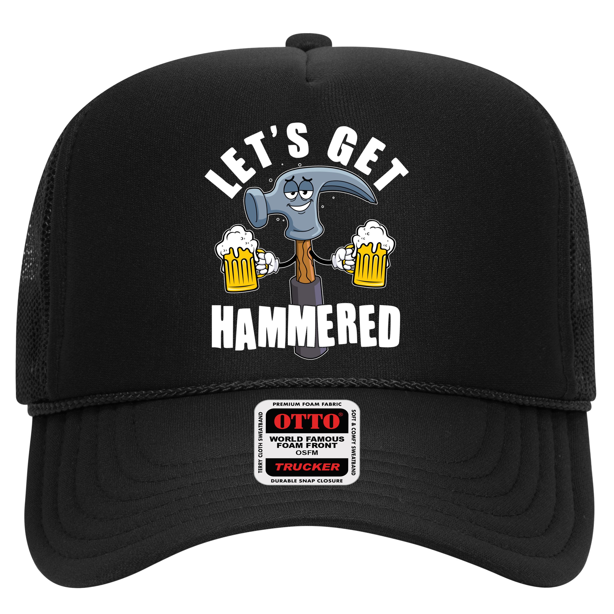 Funny Lets Get Hammered Drunk Hammer Beer Lover Hat