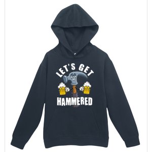 Funny Lets Get Hammered Drunk Hammer Beer Lover Urban Pullover Hoodie