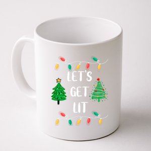 Funny LetS Get Lit Christmas Lights Gift Xmas Holidays Funny Gift Coffee Mug