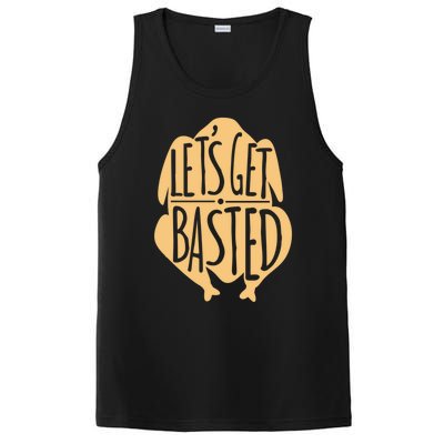 Funny Lets Get Basted Thanksgiving Turkey Cooking Gift PosiCharge Competitor Tank