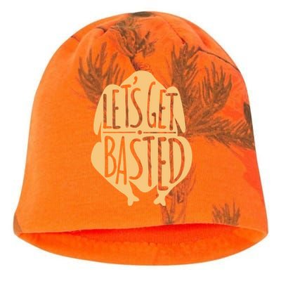 Funny Lets Get Basted Thanksgiving Turkey Cooking Gift Kati - Camo Knit Beanie