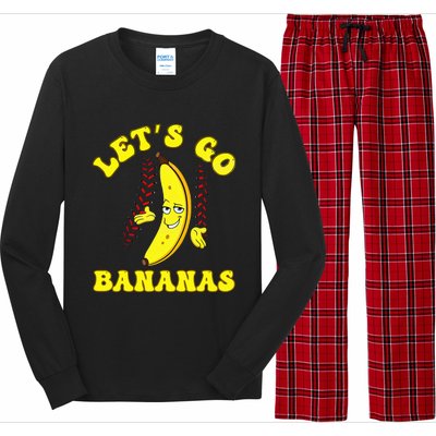 Funny LetS Go Bananas Cute Banana Long Sleeve Pajama Set