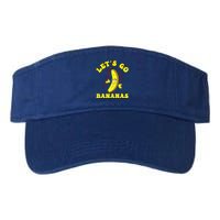 Funny LetS Go Bananas Cute Banana Valucap Bio-Washed Visor